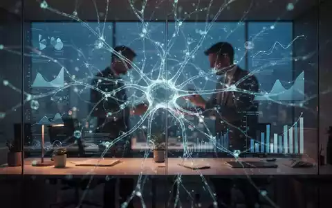 Abstrakte Darstellung neuronaler Netzwerke und digitaler Datenvisualisierungen in einem modernen, professionellen Umfeld. - Foto: über boerse-global.de