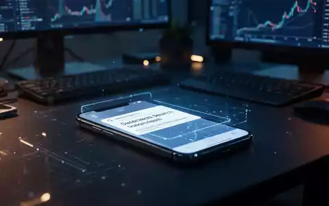 Ein Smartphone-Bildschirm zeigt in einer dunklen Büroumgebung ein manipuliertes Suchergebnis als Symbol für Phishing-Gefahren. - Foto: über boerse-global.de