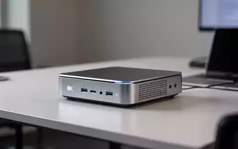 Kompakter Hochleistungs-Mini-PC auf einem modernen Schreibtisch in einer professionellen Arbeitsumgebung. - Foto: über boerse-global.de