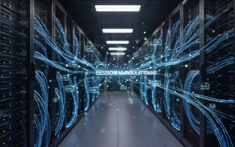 Abstrakte Visualisierung von Datenströmen in einem Serverraum zur Darstellung der NatJack Sicherheitslücke. - Foto: über boerse-global.de