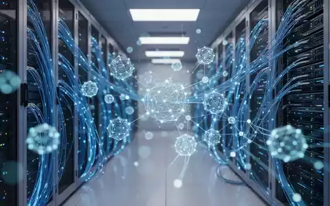 Leuchtende Glasfaserkabel und holografische Netzwerkknoten für Forschung zu Quantenverschlüsselung. - Foto: über boerse-global.de