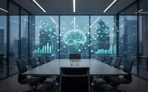 Abstrakte digitale Datenarchitektur und neuronale Netzwerke in einem modernen Büro als Symbol für EU-KI-Regulierung. - Foto: über boerse-global.de