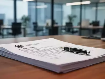 Offizielle Dokumente und ein Füllfederhalter auf einem Schreibtisch als Symbol für arbeitsmarktpolitische Debatten. - Foto: über boerse-global.de