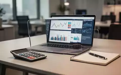 Ein moderner Schreibtisch mit Laptop, Taschenrechner und Notizen, der eine professionelle Arbeitsumgebung symbolisiert. - Foto: über boerse-global.de