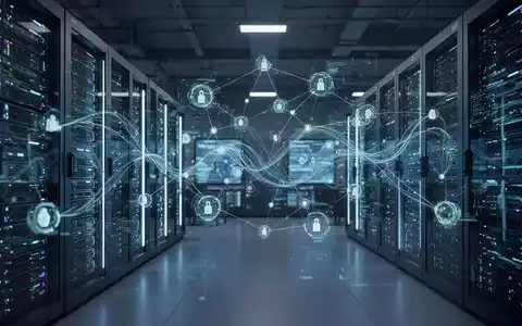 Hochmodernes digitales Sicherheitsoperationszentrum mit leuchtenden Server-Racks und abstrakter Datenvisualisierung. - Foto: über boerse-global.de