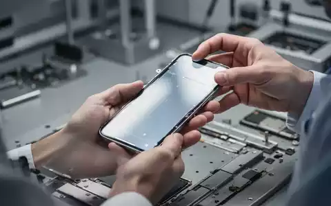 Ein Techniker installiert in einer modernen Werkstatt ein neues Display in ein Smartphone für den Refurbishment-Markt. - Foto: über boerse-global.de