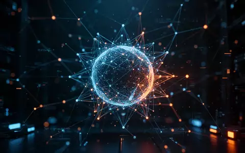 Glühender digitaler Netzwerkknoten, der Cybersicherheit und Datenschutz auf dunklem Hintergrund symbolisiert. - Foto: über boerse-global.de