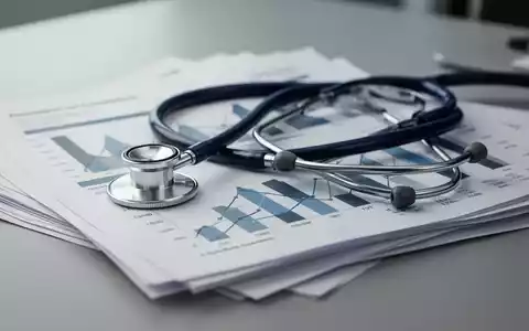 Stethoskop liegt auf Finanzunterlagen und Diagrammen zur gesetzlichen Krankenversicherung. - Foto: über boerse-global.de