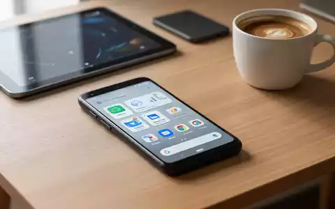 Ein Google Pixel Smartphone auf einem modernen Schreibtisch neben einem Tablet, das Produktivitätsanwendungen symbolisiert. - Foto: über boerse-global.de
