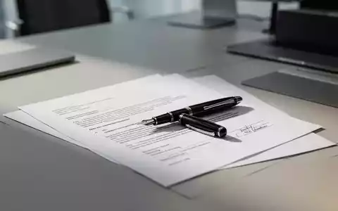 Ein Füllfederhalter liegt auf einem leeren juristischen Dokument auf einem modernen Schreibtisch. - Foto: über boerse-global.de