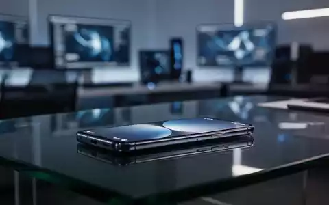 Ein modernes Smartphone liegt auf einem glatten, dunklen Schreibtisch in einer professionellen Büroumgebung. - Foto: über boerse-global.de