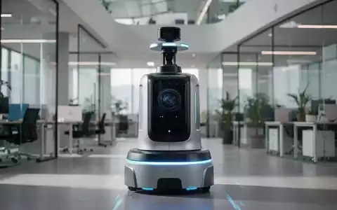 Ein fortschrittlicher autonomer Roboter navigiert durch eine moderne Büroumgebung, Fokus auf Sensortechnik. - Foto: über boerse-global.de