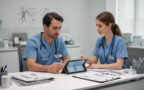 Ein Arzt und ein Physician Assistant arbeiten in einer modernen medizinischen Praxis gemeinsam an einem Tablet. - Foto: über boerse-global.de