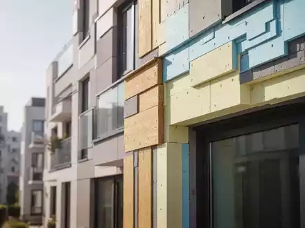 Modernes, energieeffizientes Wohngebäude bei Tageslicht als Symbol für energetische Sanierung. - Foto: über boerse-global.de