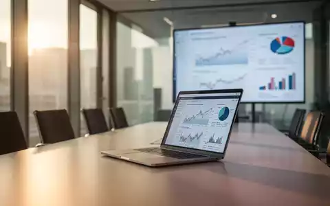 Modernes Büro mit Laptop und Finanzdiagrammen im Hintergrund, das geschäftliches Wachstum und Transaktionen symbolisiert. - Foto: über boerse-global.de