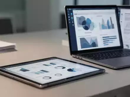 Modernes Büro mit Laptop und Tablet für die digitale Personalverwaltung. - Foto: über boerse-global.de