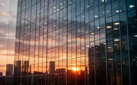 Moderne Bürofassade bei Sonnenuntergang als Symbol für die verschobene Bilanzveröffentlichung von Branicks. - Foto: über boerse-global.de