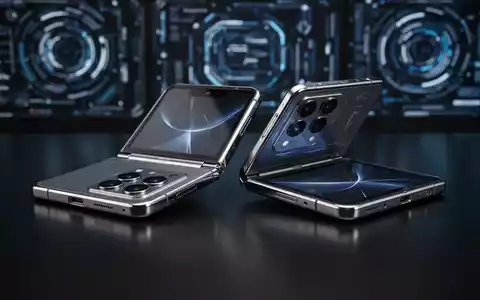 Zwei moderne faltbare Smartphones liegen teilweise aufgeklappt auf einer dunklen, reflektierenden Oberfläche. - Foto: über boerse-global.de
