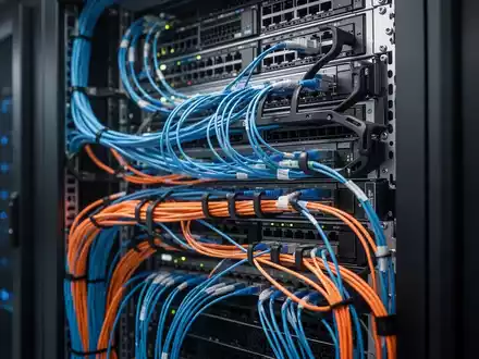 Ordentlich verlegte Glasfaserkabel in einem modernen Rechenzentrum für effiziente IT-Infrastruktur. - Foto: über boerse-global.de
