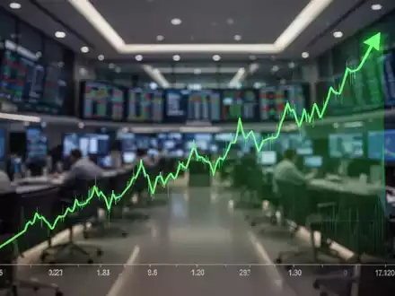 Steigende grüne Aktienkurve auf einem digitalen Finanzchart - Foto: über boerse-global.de