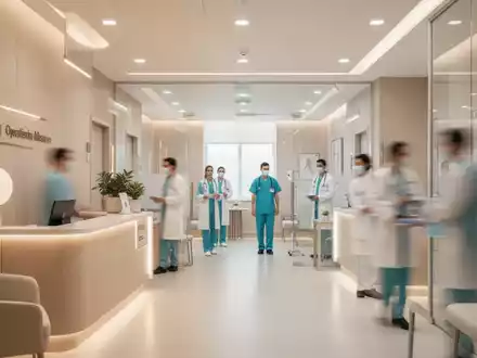 Modern gestaltete Räumlichkeiten einer psychiatrischen Fachklinik mit Fokus auf eine professionelle und ruhige Atmosphäre. - Foto: über boerse-global.de