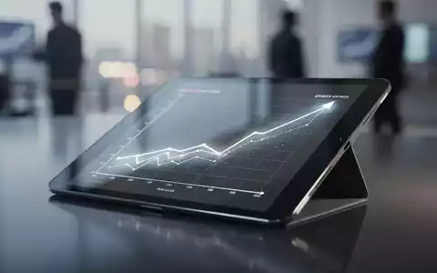 Ein modernes Finanzdiagramm auf einem Tablet, das einen stabilen Aufwärtstrend in einer professionellen Büroumgebung zeigt. - Foto: über boerse-global.de