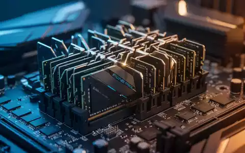 Nahaufnahme von Computer-RAM-Modulen auf einem Mainboard, die den globalen Halbleiter- und Speicherchipmarkt repräsentieren. - Foto: über boerse-global.de
