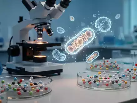Wissenschaftliche Darstellung molekularer Strukturen und mitochondrialer Prozesse in einem modernen medizinischen Labor. - Foto: über boerse-global.de