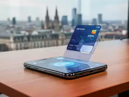 Ein Smartphone mit digitaler Zahlungsoberfläche auf einem Schreibtisch, das das europäische Wero-Zahlungssystem repräsentiert. - Foto: über boerse-global.de