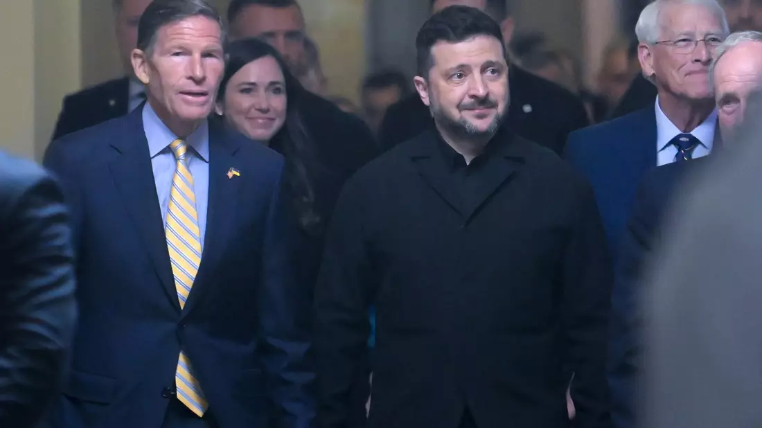 Der ukrainische Präsident Selenskyj traf vorige Woche den demokratischen Senator Blumenthal. (Archivbild) - Bild: Rod Lamkey/AP/dpa
