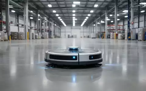 Ein autonomer Industrieroboter navigiert durch ein großes, modernes Lagerhaus. - Foto: über boerse-global.de