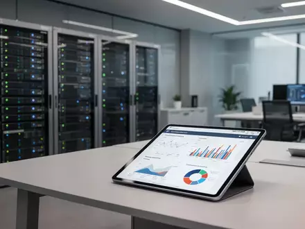 Moderne Verwaltungsbüro-Innenansicht mit digitaler Ausstattung, die staatliche Infrastruktur und Servicemanagement repräsentiert. - Foto: über boerse-global.de