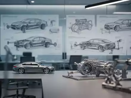 Modernes Büro in einem Automobilentwicklungszentrum, das den Wandel und die strategische Neuausrichtung symbolisiert. - Foto: über boerse-global.de