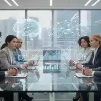 Ein Team arbeitet in einem modernen Büro an digitalen Datenvisualisierungen und KI-gestützten Prozessoptimierungen. - Foto: über boerse-global.de