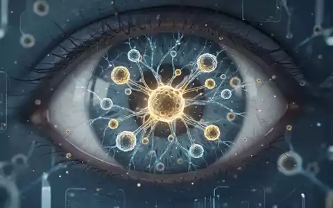 Mikroskopische Darstellung von Exosomen, die an einem Nervennetzwerk im menschlichen Auge zur Regeneration wirken. - Foto: über boerse-global.de