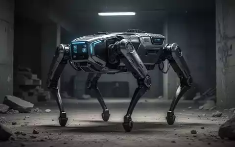 Ein vierbeiniger Roboter patrouilliert während einer taktischen Operation in einer urbanen Betonumgebung. - Foto: über boerse-global.de