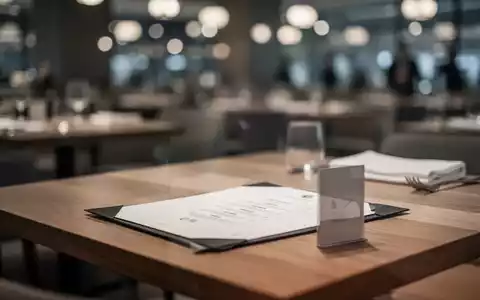 Ein leeres Menü auf einem Holztisch in einem modernen Restaurant als Symbol für die Mehrwertsteuerdebatte in der Gastronomie. - Foto: über boerse-global.de
