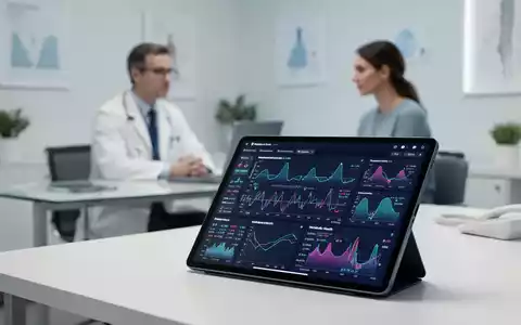 Ein medizinisches Beratungsgespräch mit einer digitalen Darstellung von endokrinen und metabolischen Gesundheitsdaten. - Foto: über boerse-global.de