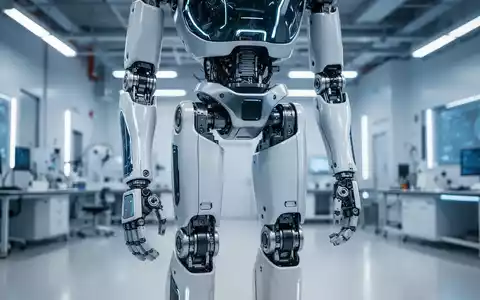 Ein hochmoderner humanoider Roboter in einem technologisch fortschrittlichen Industrielabor. - Foto: über boerse-global.de