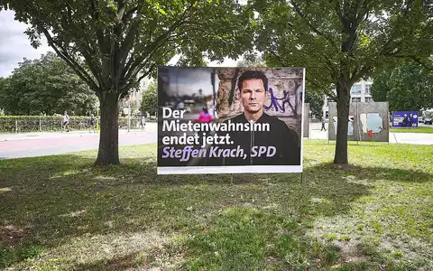 Wahlplakate mit Steffen Krach am 07.08.2026 - Foto: via dts Nachrichtenagentur