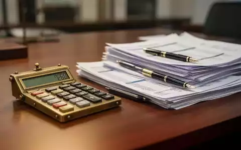 Ein Schreibtisch mit Taschenrechner und Steuerunterlagen vor einem unscharfen Büro-Hintergrund. - Foto: über boerse-global.de