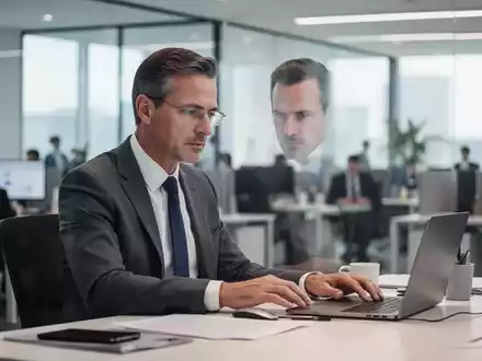 Ein älterer Mitarbeiter arbeitet konzentriert an einem modernen Schreibtisch in einem hellen Büro. - Foto: über boerse-global.de