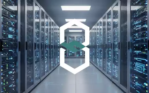 Abstrakte Darstellung eines modernen Hochleistungs-Rechenzentrums mit leuchtenden Server-Racks in einer professionellen Umgebung. - Foto: über boerse-global.de