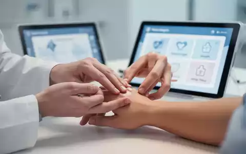 Medizinische Fachkraft demonstriert Akupressur-Techniken in einer modernen Praxis mit digitalem Tablet im Hintergrund. - Foto: über boerse-global.de