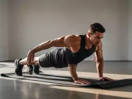 Sportler beim Ausführen der Superman-Übung auf einer Yogamatte in einem modernen Fitnessstudio zur Stärkung des Rückens. - Foto: über boerse-global.de