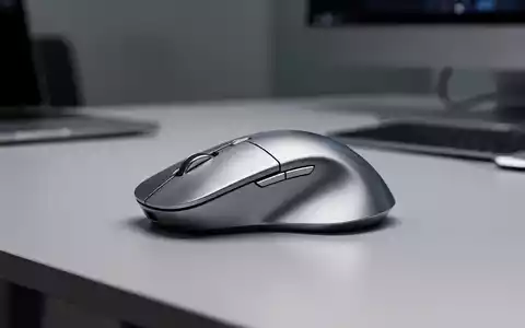 Eine hochwertige ergonomische Magnesium-Maus auf einem minimalistischen Schreibtisch in einer modernen Büroumgebung. - Foto: über boerse-global.de