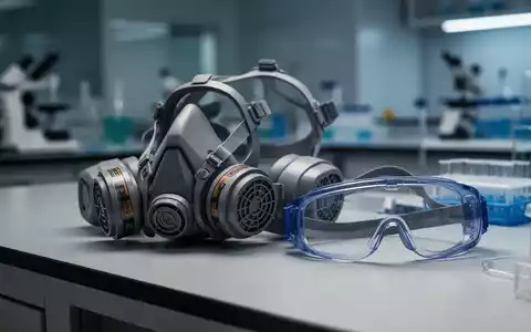 Moderne Schutzausrüstung und Atemschutzmasken auf einem Labortisch in einer industriellen Umgebung. - Foto: über boerse-global.de