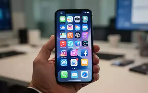 Ein Smartphone mit verschiedenen App-Symbolen auf dem Bildschirm vor einem unscharfen Hintergrund. - Foto: über boerse-global.de