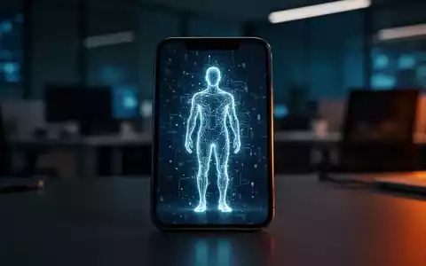 Ein Smartphone zeigt eine abstrakte digitale Silhouette als Symbol für KI-gestützten Identitätsdiebstahl und Betrug. - Foto: über boerse-global.de