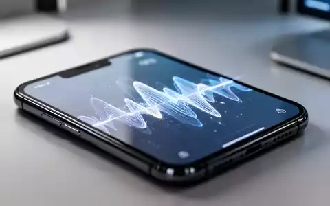 Ein abstraktes KI-Sprachwellenmuster auf einem Smartphone-Bildschirm in einer modernen Büroumgebung. - Foto: über boerse-global.de